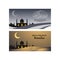 Arabian and moon banner ramadan kareem background vector
