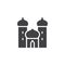 Arabian palace vector icon