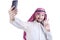 Arabian person taking selfie photo