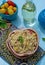 Arabian salad with couscous tabbouleh