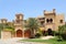 Arabian style house with two garages and archs