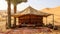 Arabian traditional tent showcasing Arab heritage found in Saudi Arabia Desert