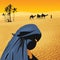 Arabian woman in sahara