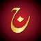 Arabic Alphabet, Red Urdu typography design fonts