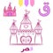 Arabic Alphabet worksheet letter learning with cute castle drawing sketch for coloring