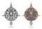 Arabic arabesque decorative texture Islamic ornamental colorful design detail of mosaic illustration geometric