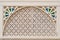 Arabic arch door woodcut trellis panel stencil lattice engraving decorative panel with oriental geometric pattern exterior