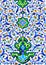 Arabic architectural patterns are colored. Islamic ornament, background, mosaic.