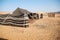 Arabic bedouin tents in the desert