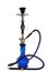 Arabic blue glass hookah isolated on white