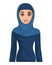 arabic bride blue dress