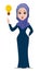 Arabic business woman cartoon character