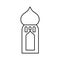 Arabic castle tower classic antique icon thick line