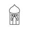 Arabic castle tower classic antique icon thick line