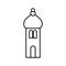 Arabic castle tower classic antique icon thick line