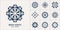 Arabic Circular Geometric Emblems Set