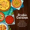 Arabic cuisine food restaurant vector banner