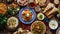Arabic Cuisine: Middle Eastern traditional lunch. It\\\\\\\'s also Ramadan \\\\\\\