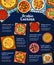 Arabic cuisine restaurant menu vector cover