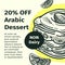 Arabic dessert non dairy food discount in cafe