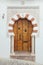 Arabic door with geometric muslim arch