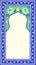 Arabic Floral Arch. Traditional Islamic Background. Mosque decoration element.