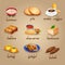 Arabic Food Icons Set