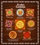 Arabic food restaurant menu cover vector template