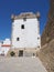 Arabic fort tower in african medina of small Asilah town in Morocco - vertical