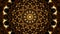 Arabic geometric pattern Gold Mandala. Seamless loop footage.