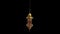 Arabic Golden Ramadan Lantern with alpha channel included. Looped