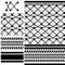 Arabic idea shoe line black seamless pattern