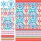 Arabic idea six star Hannukah colorful seamless pattern