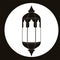 Arabic lamp light icon logo illustration for web site or islamic design interior best muslim decoration for ramadan  black