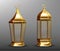 Arabic lamps, gold arab lanterns with ornament