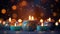 arabic lantern and candles holiday light