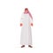 Arabic man in traditional clothes arab male cartoon character standing pose