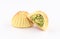 Arabic oriental cookies pistachio maamoul on white background