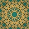 Arabic ornament seamless pattern. Geometrical girish tracery. Muslim mosaic to ramadan careem holiday.