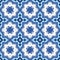 Arabic pattern, Moroccan blue tiles design