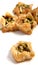 Arabic pistachio birds nest pastries