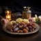 Arabic Platter of Dates and Raisins: Perfect for the Iftar Moments of Ramadan