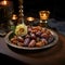 Arabic Platter of Dates and Raisins: Perfect for the Iftar Moments of Ramadan