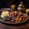 Arabic Platter of Dates and Raisins: Perfect for the Iftar Moments of Ramadan