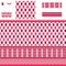 Arabic rectangle star red pink seamless pattern