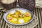 Arabic Roasted chicken with rice `Mandi`
