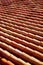 Arabic roof tiles in Teruel of Spain