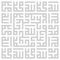 Arabic sacred calligraphy, geometric Kufi. Vector square lettering,