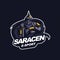 Arabic saracen knight e-sport gaming mascot logo template