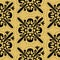 Arabic seamless pattern black gold shimmer color, luxury tile mosaic arabesque symmetrical glitter square pattern for design
